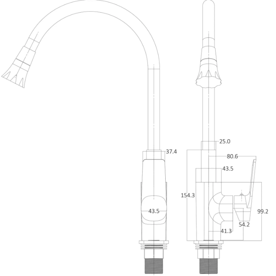 Змішувач для кухні Globus Lux Bonn GLB-0203SA-BB-B01 - фото 6