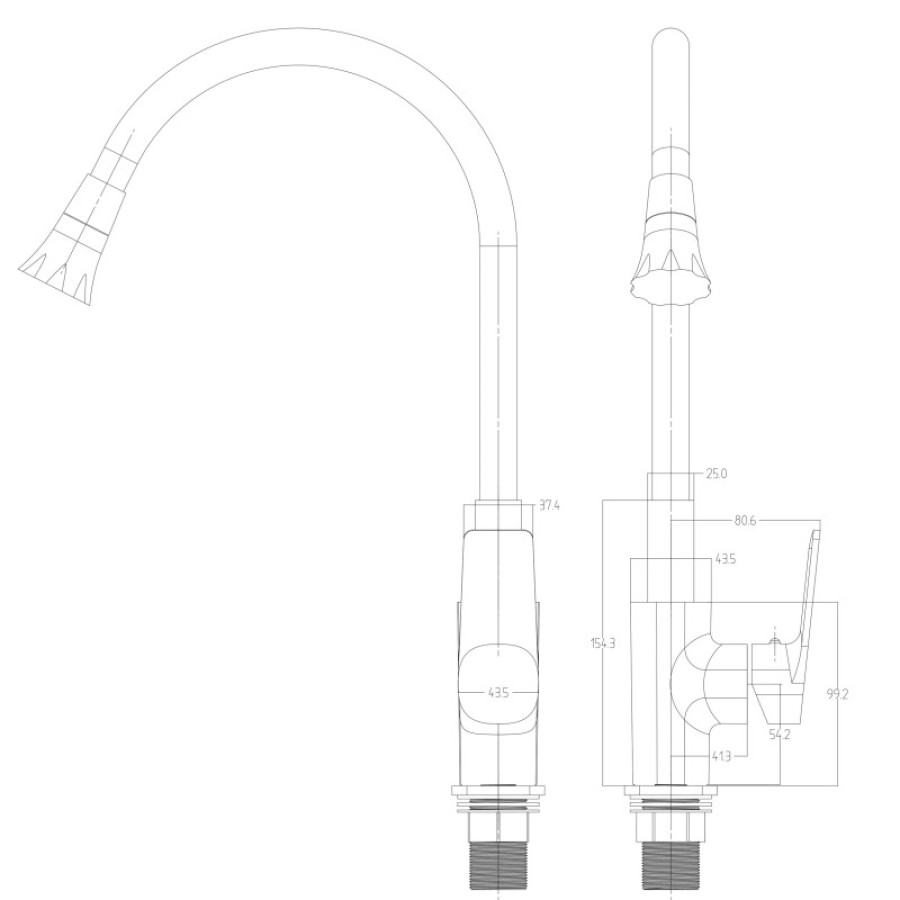 Змішувач для кухні Globus Lux Bonn GLB-0203SA-GP-B01 - фото 7