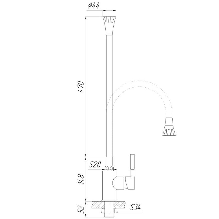 Змішувач для кухні Globus Lux Lazer GLLR-0203SA-B01 - фото 6