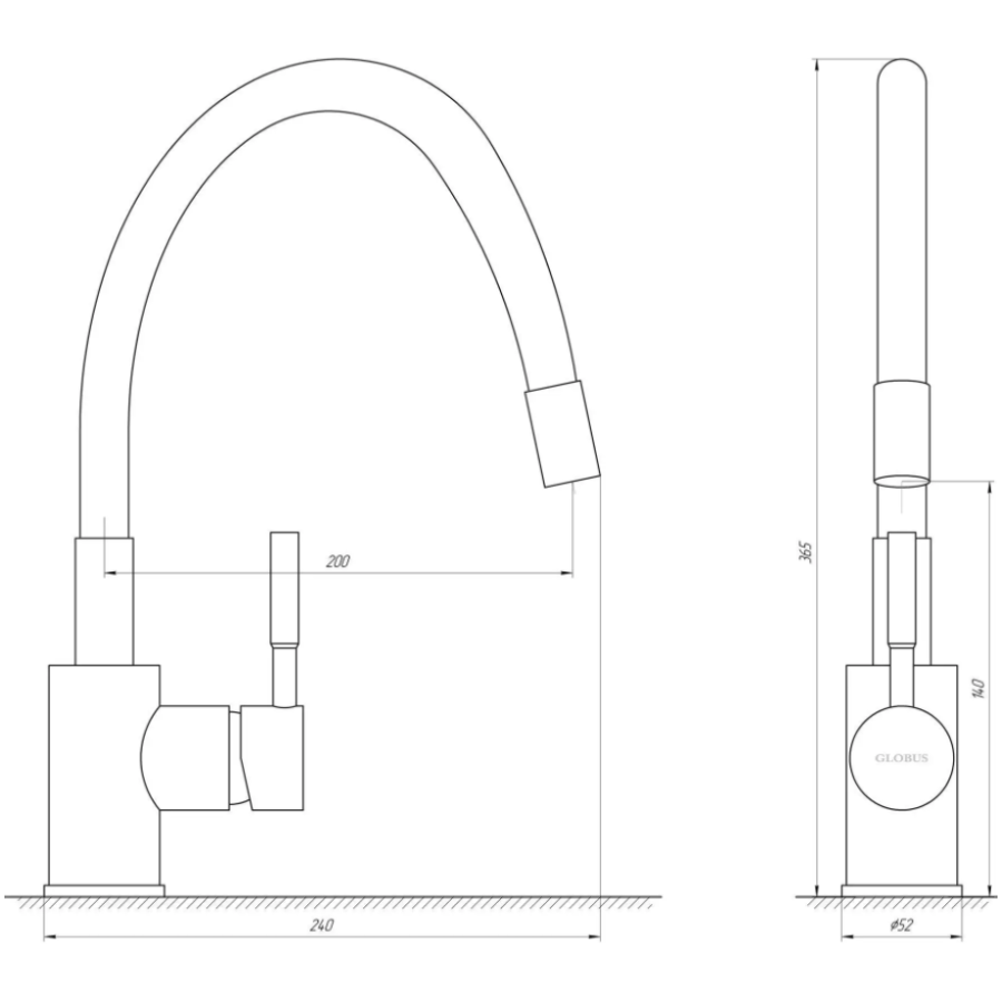 Змішувач для кухні Globus Lux Lazer GLLR-0203SB - фото 4