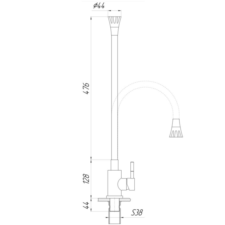 Змішувач для кухні Globus lux Alpen SBT1-203SА-GP-В01 - фото 6