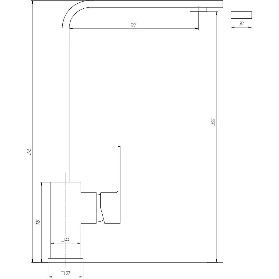 Смеситель для кухни Globus lux SHK-203S-M - фото 4