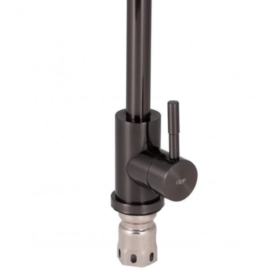 Змішувач для кухонної мийки Qtap Titanium D007FBL U-образний Black PVD (k35) - фото 2