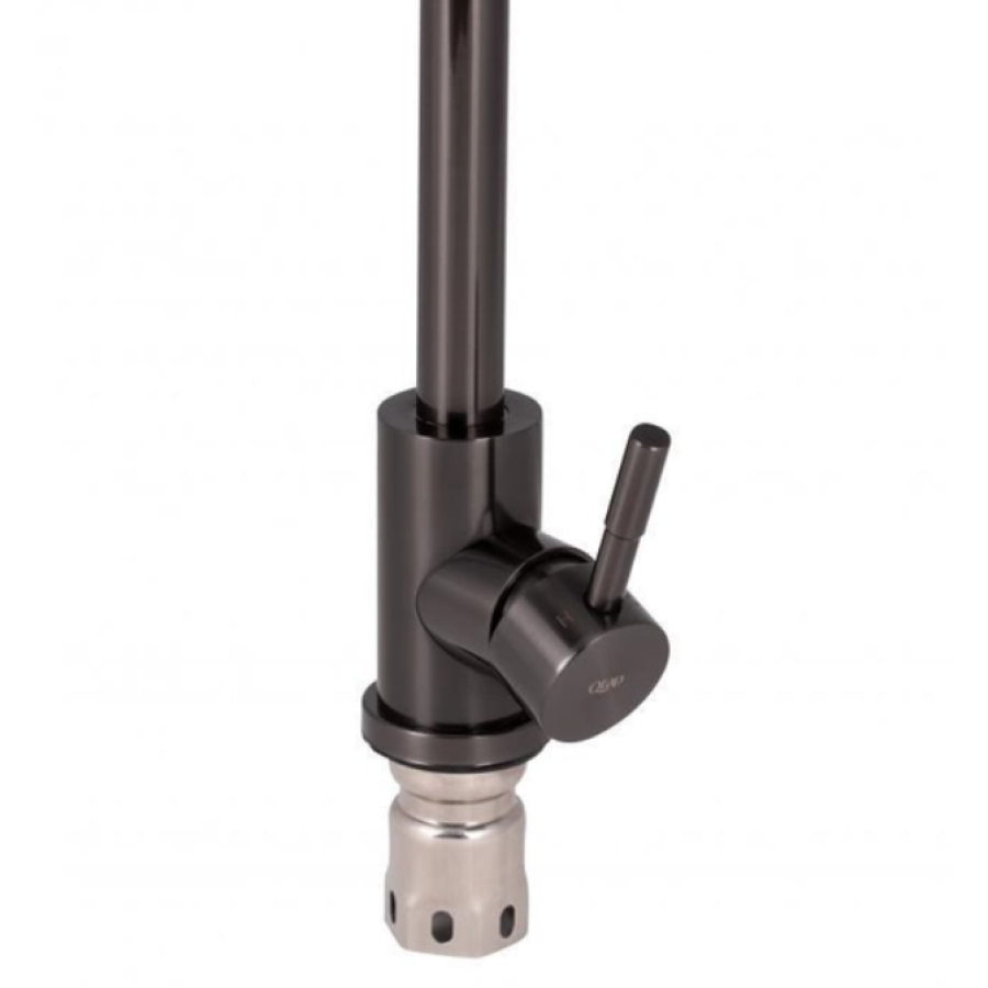 Змішувач для кухонної мийки Qtap Titanium D007FBL U-образний Black PVD (k35) - фото 3