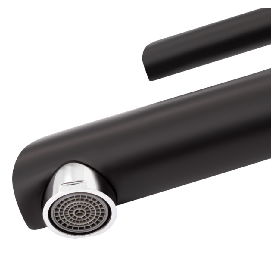 Смеситель для раковины Qtap Grand QTGRABCR001F Black Matt - фото 4