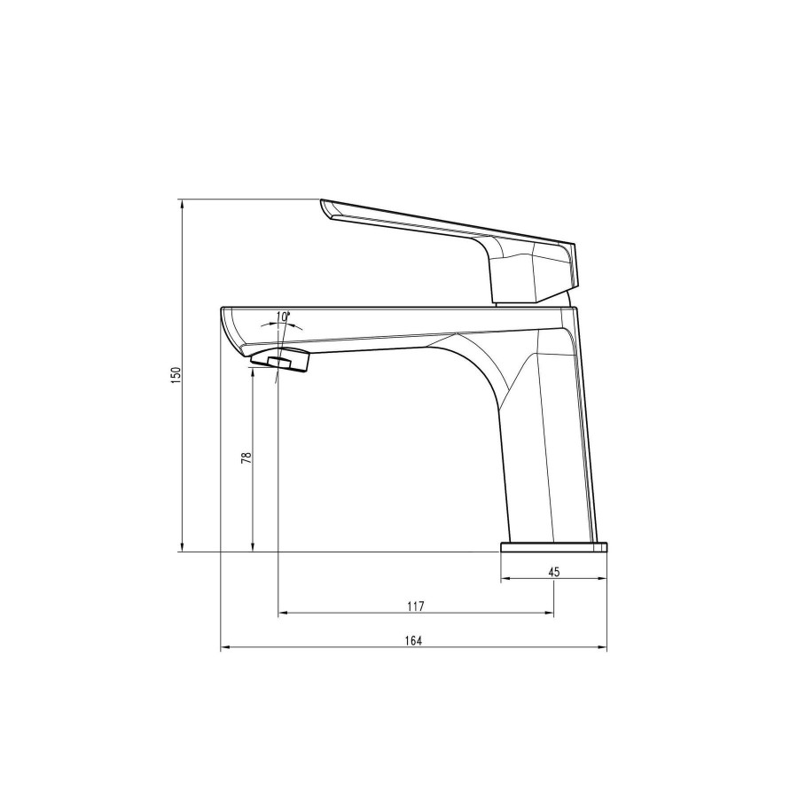 Змішувач  для раковини Topaz Lexi TL 21101-H57-BL чорний - фото 5