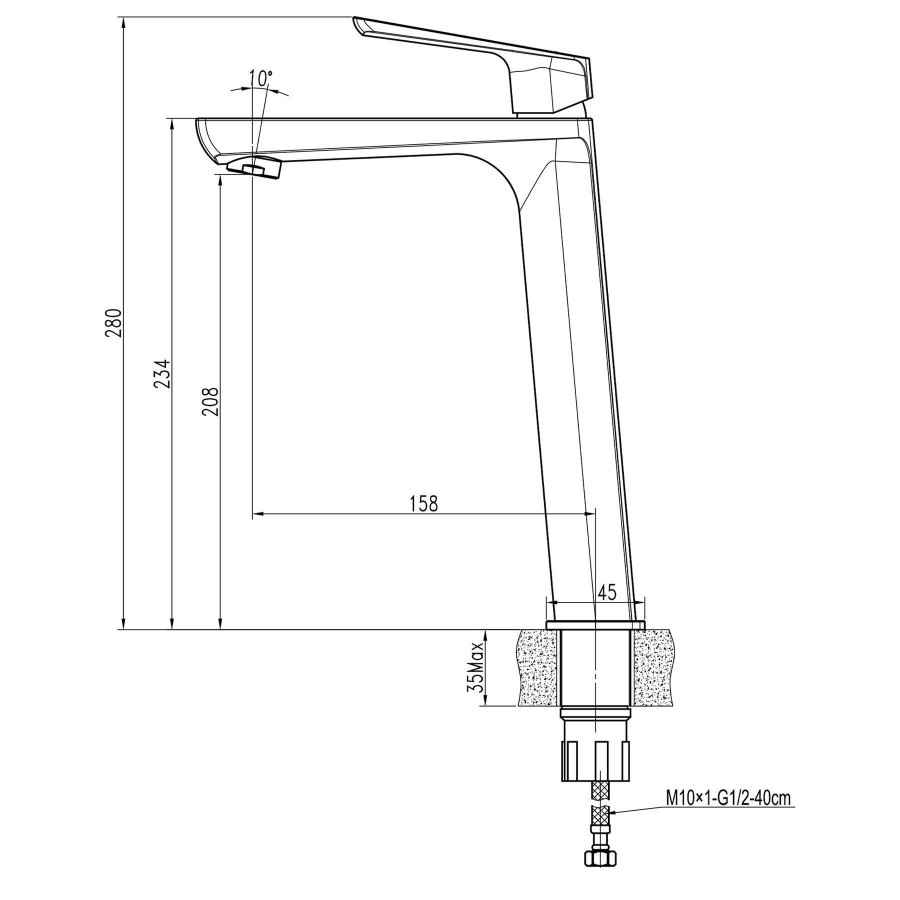 Смеситель для раковины Topaz Lexi TL 21203-H57-BL - фото 6