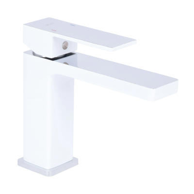 Смеситель для раковины низкий Qtap Gemini, Chrome/White (k35) QTGEM270CRW45675
