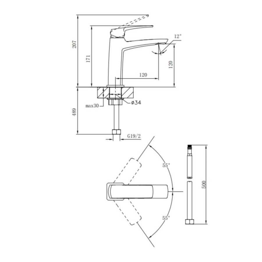 Смеситель для раковины низкий Qtap Tern, Chrome (k30) QTTER2701CRM47584 - фото 5
