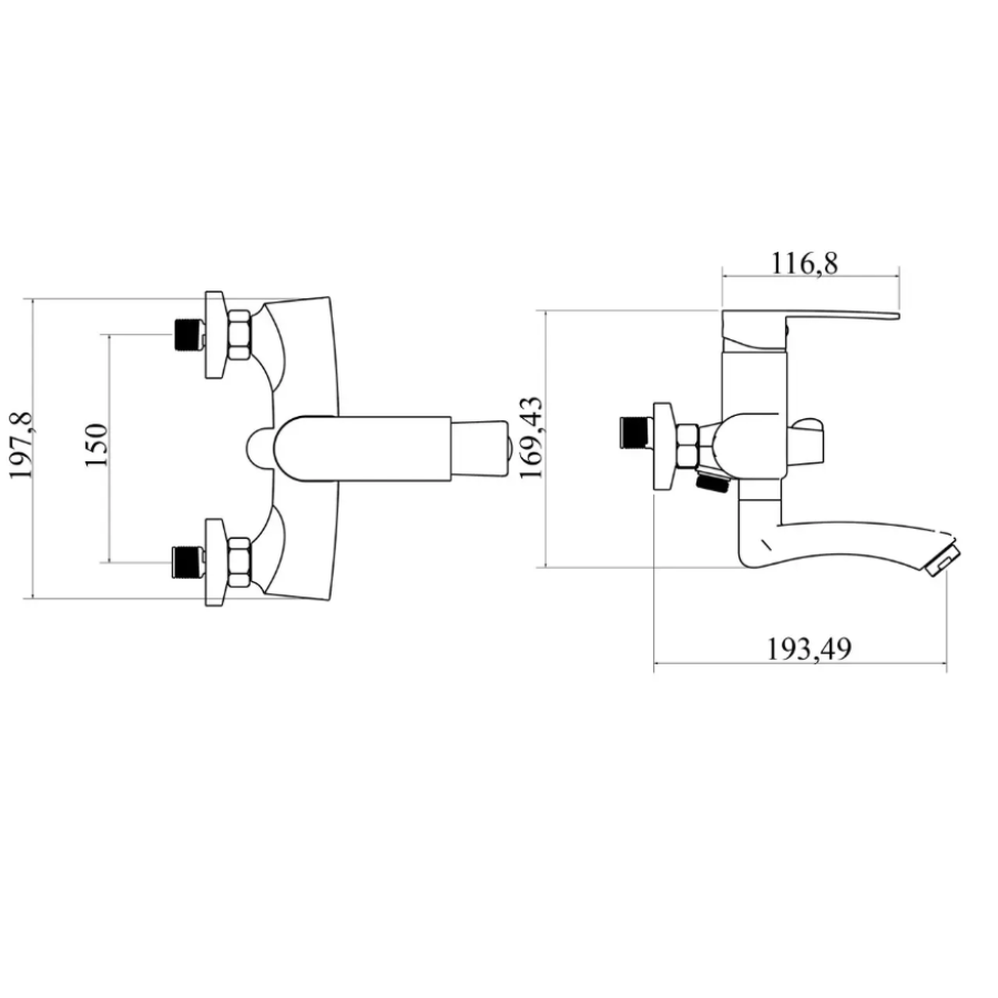 Змішувач для ванни DOMINO MALTA DMS-102NE - фото 7