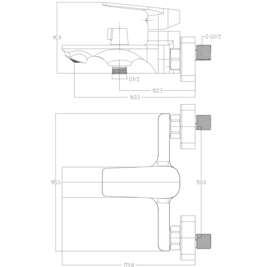 Змішувач для ванни Globus Lux Bonn GLB-0102N - фото 7