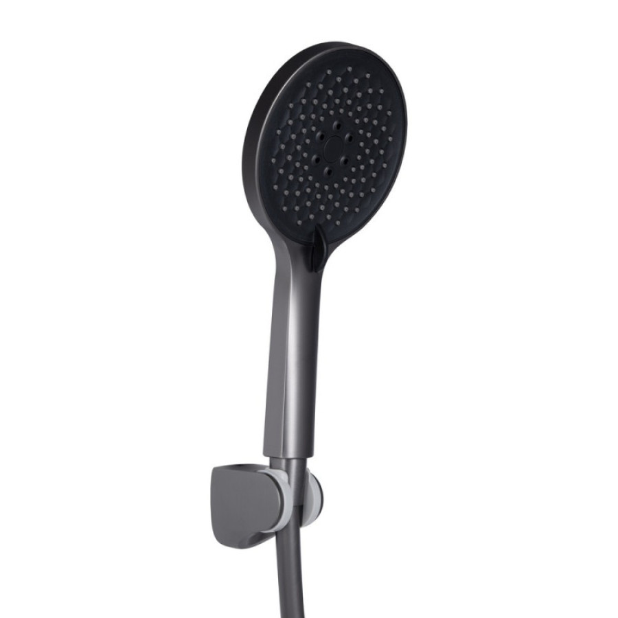 Змішувач для ванни Qtap Vlasta New, Gunmetal Black PVD (k35) з душовим гарнітуром QTVLA259GMB45643 - фото 5