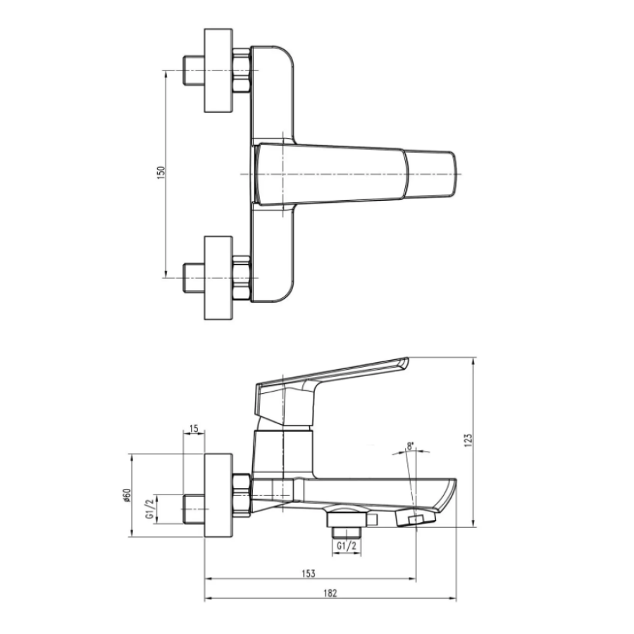 Змішувач для ванни Topaz Lexi TL21101A-H57-0 - фото 5