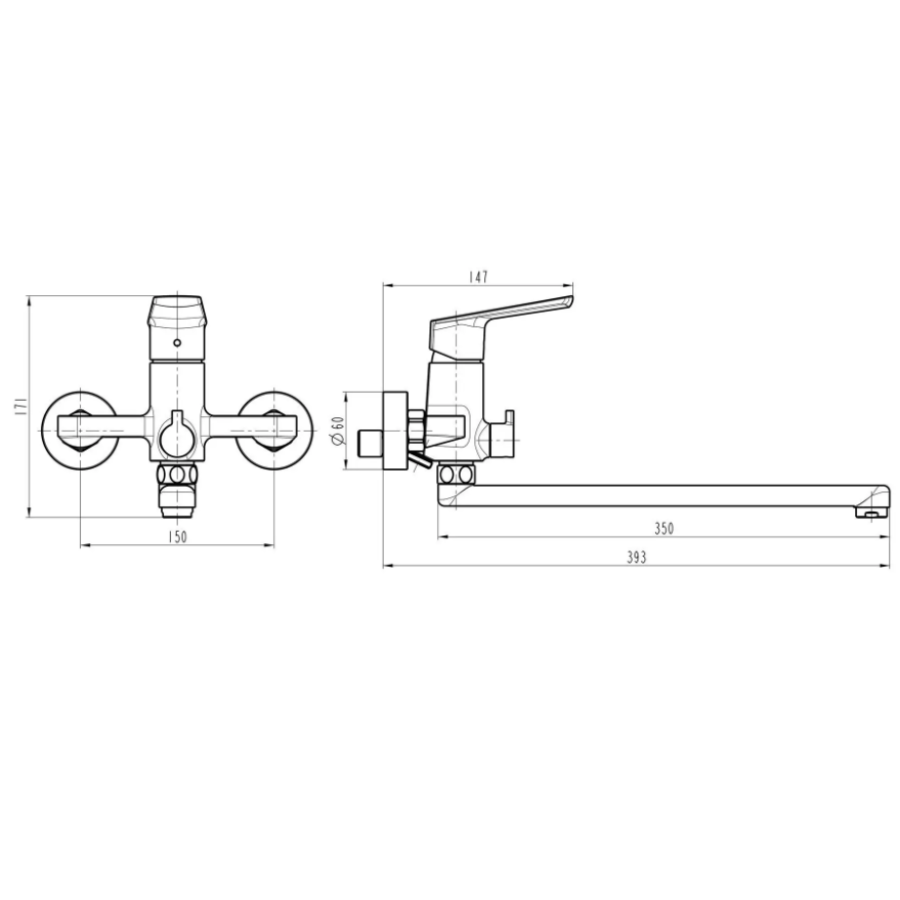 Змішувач для ванни Topaz Lexi TL21208-H57-0 - фото 5