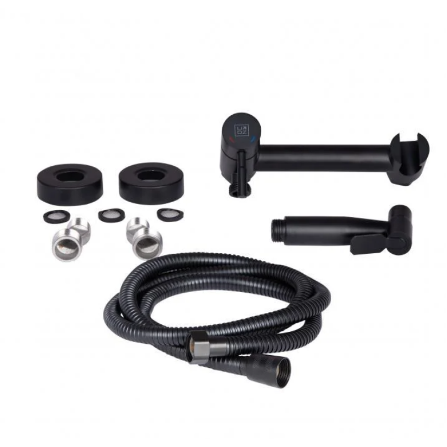 Смеситель гигиенический Lidz Aria 02O-BES, Black (k35) - фото 2