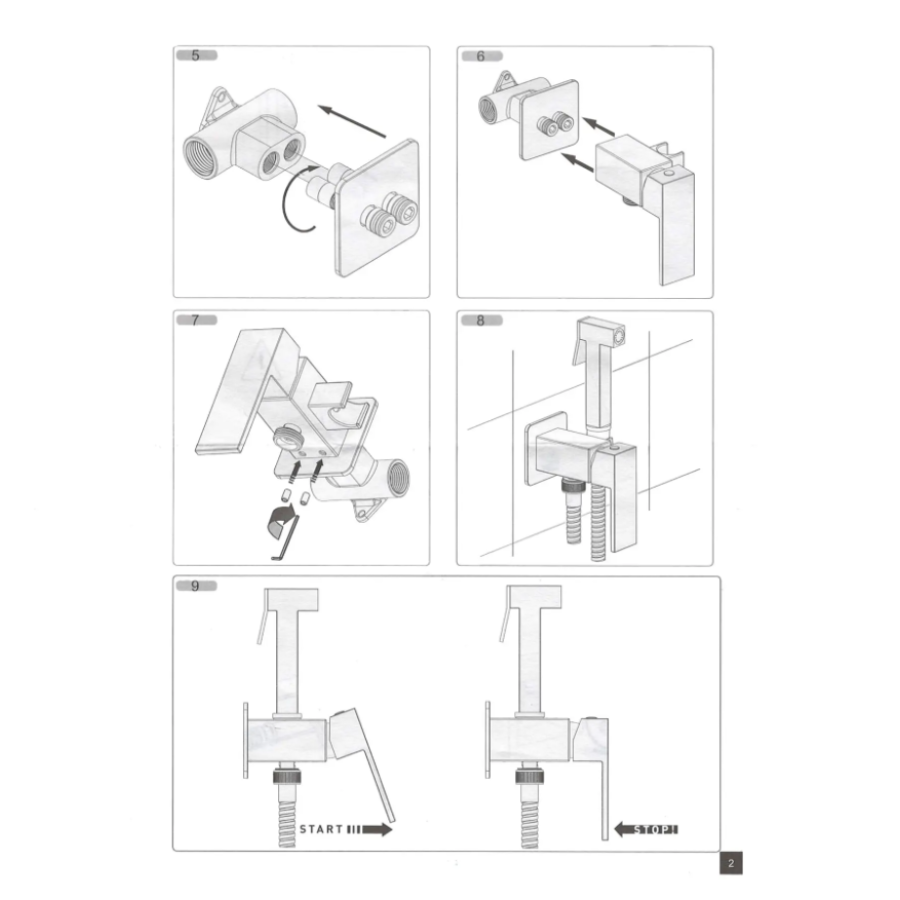 Смеситель гигиенический Topaz Odiss To 18606-H52 - фото 5
