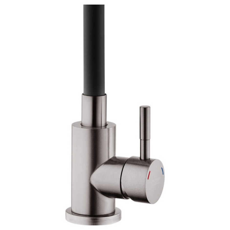 Смеситель кухня катридж Kroner нерж. KRP Edelstahl Klassisch-PVD035BLK - фото 6