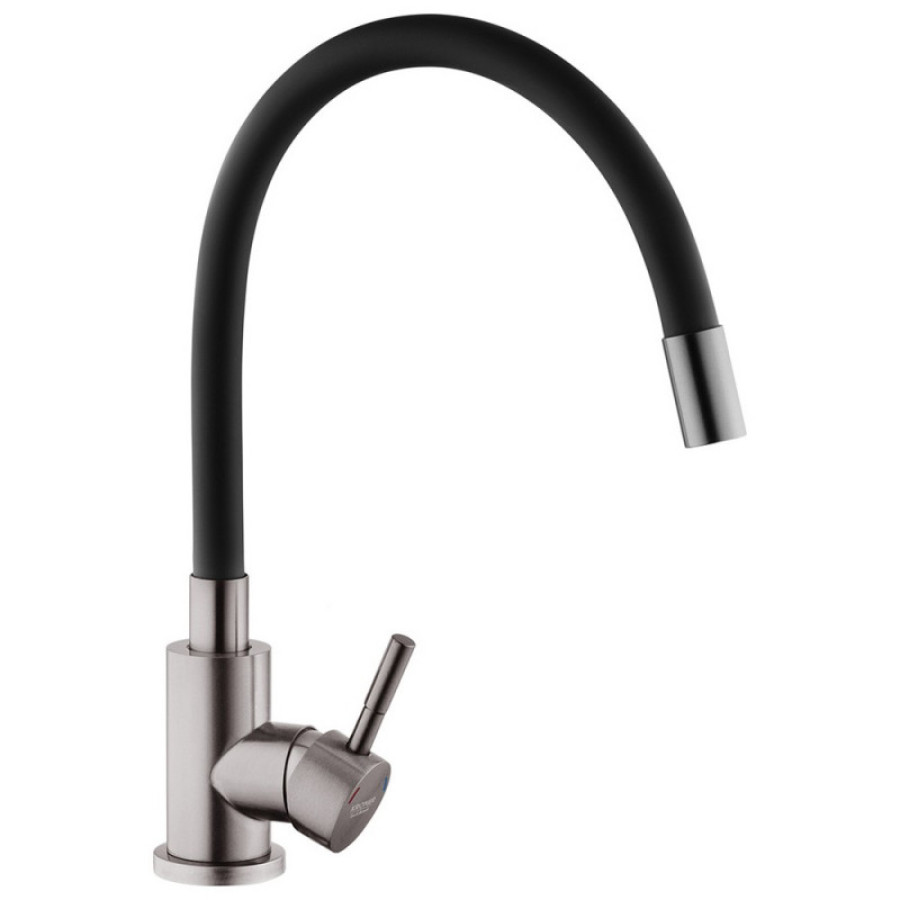 Смеситель кухня катридж Kroner нерж. KRP Edelstahl Klassisch-PVD035BLK - фото 7