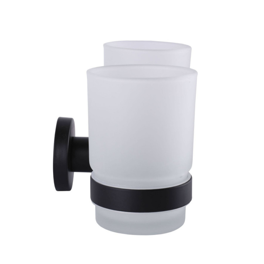Стакан двойной Globus Lux BS8428 черный матовый SUS304 - фото 2