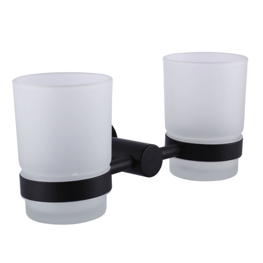 Стакан двойной Globus Lux BS8428 черный матовый SUS304 - фото 3