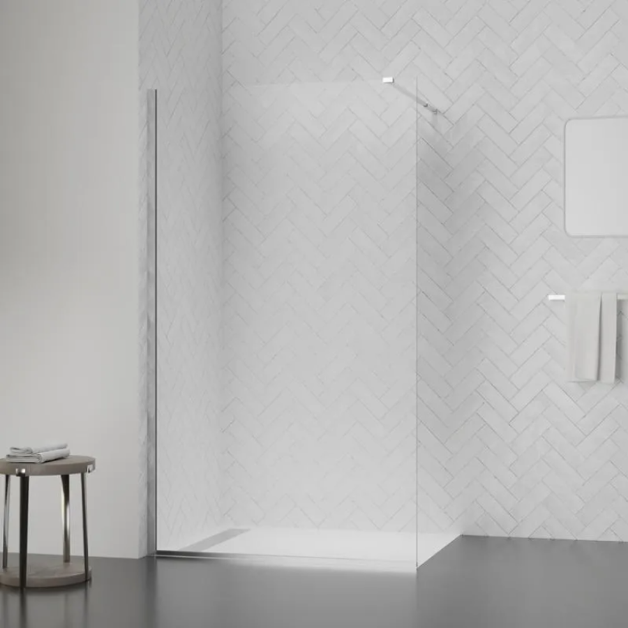 Стена Qtap Walk-In Standard CRM 209.C8, 90*200см, стекло 8мм Clear CalcLees неподвижна - фото 3