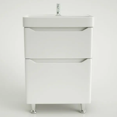 Тумба Parla ТН2-55 белая с умывальником Parla 55*38