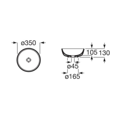 Умивальник Roca Optica 350 A327C12000