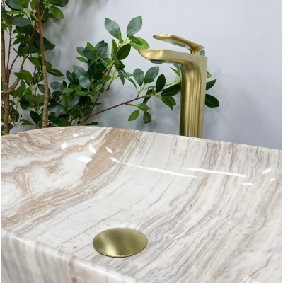 Умывальник (раковина) VBI RAVENNA TRAVERTINE GLOSSY накладной
