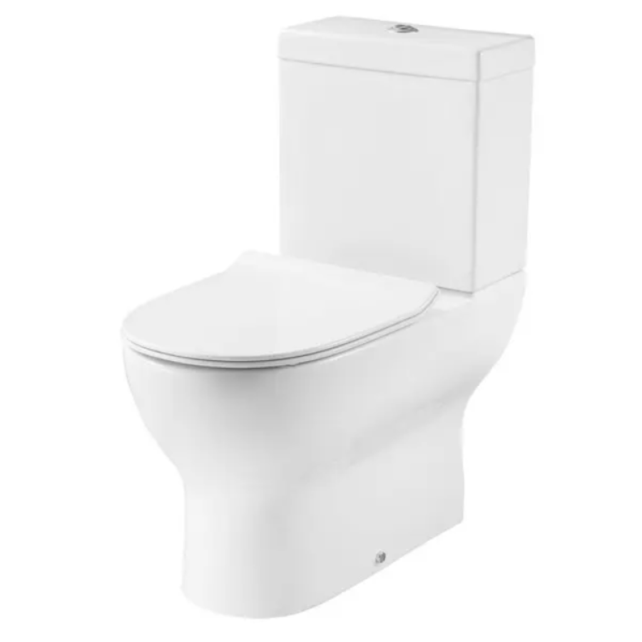 Унитаз-компакт DEVIT FRESH 3110121 безобедочный, тонкая крышка soft-close, quick-fix (3пак) - фото 1