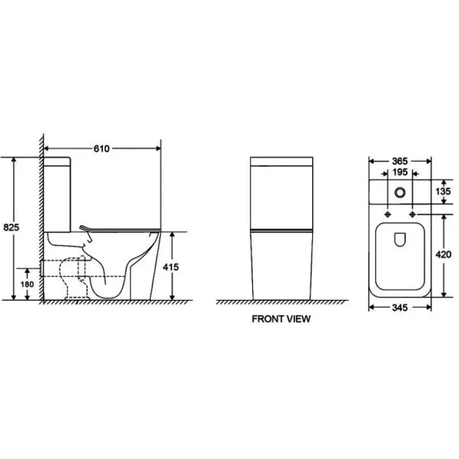 Унитаз-компакт DFL2170211W Flow square 610x365x825 mm из крыш. soft-close, Vortex Flush, белый глянец - фото 6