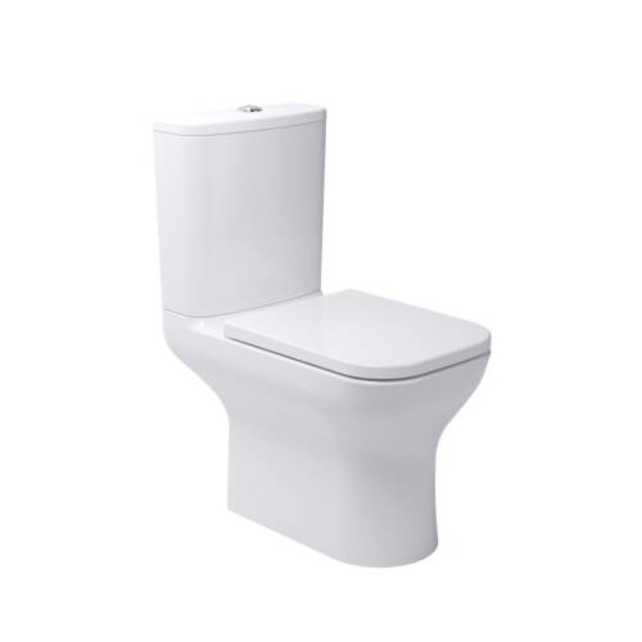 Унитаз компакт Devit Frame 3710020 с крышкой soft-close безобедочный, Vortex Flush, белый - фото 1
