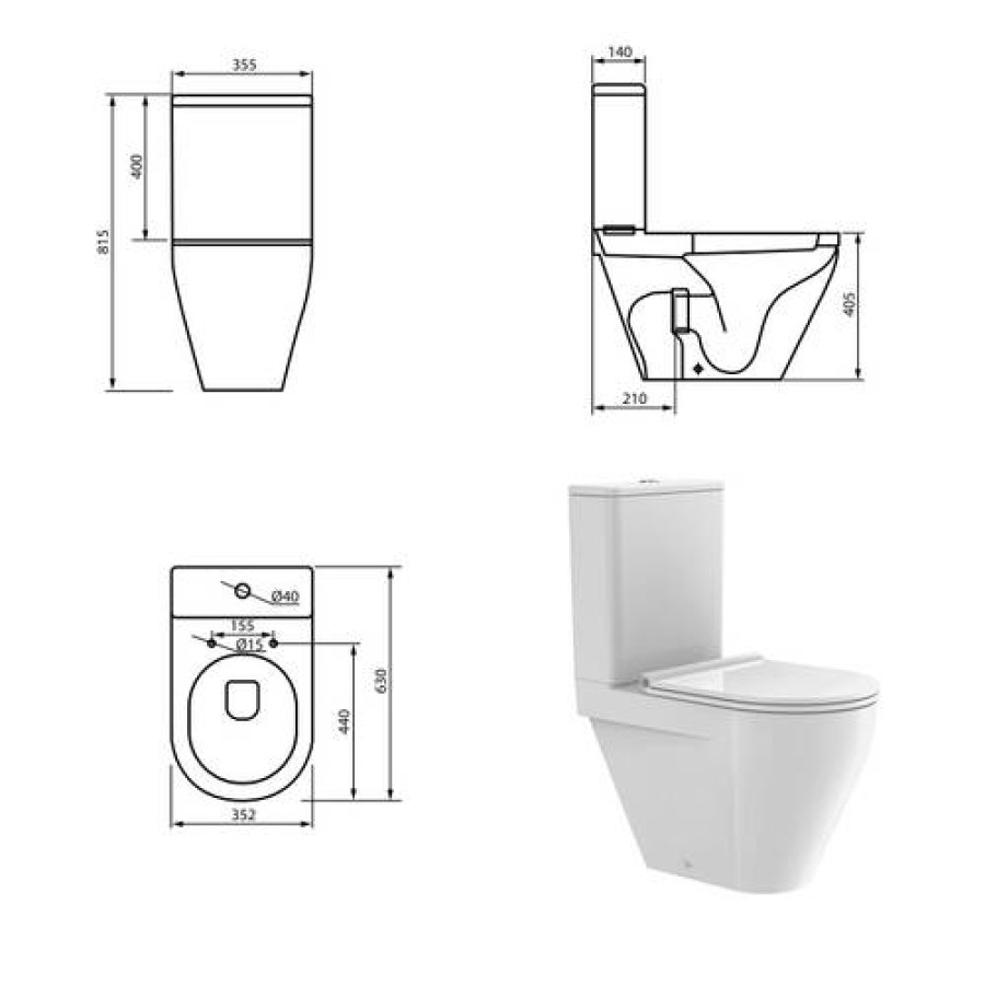 Унитаз-компакт Devit Laguna 3010110 Clean Pro с сиденьем из дюропласта Soft Close quick-fix - фото 3