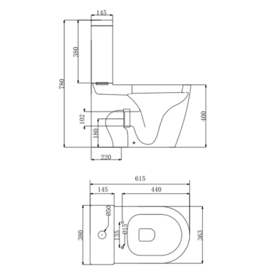 Унитаз-компакт Devit Universal 3010162 безотечный с крышкой, soft-close, quick-fix