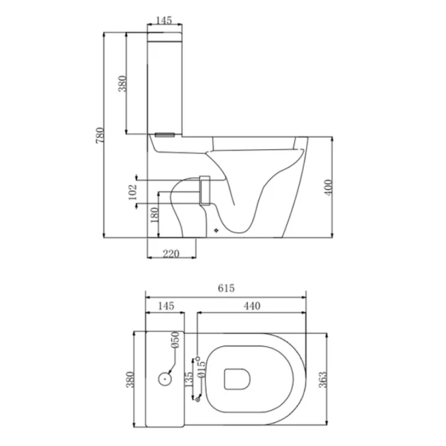 Унитаз-компакт Devit Universal 3010162 безотечный с крышкой, soft-close, quick-fix - фото 2