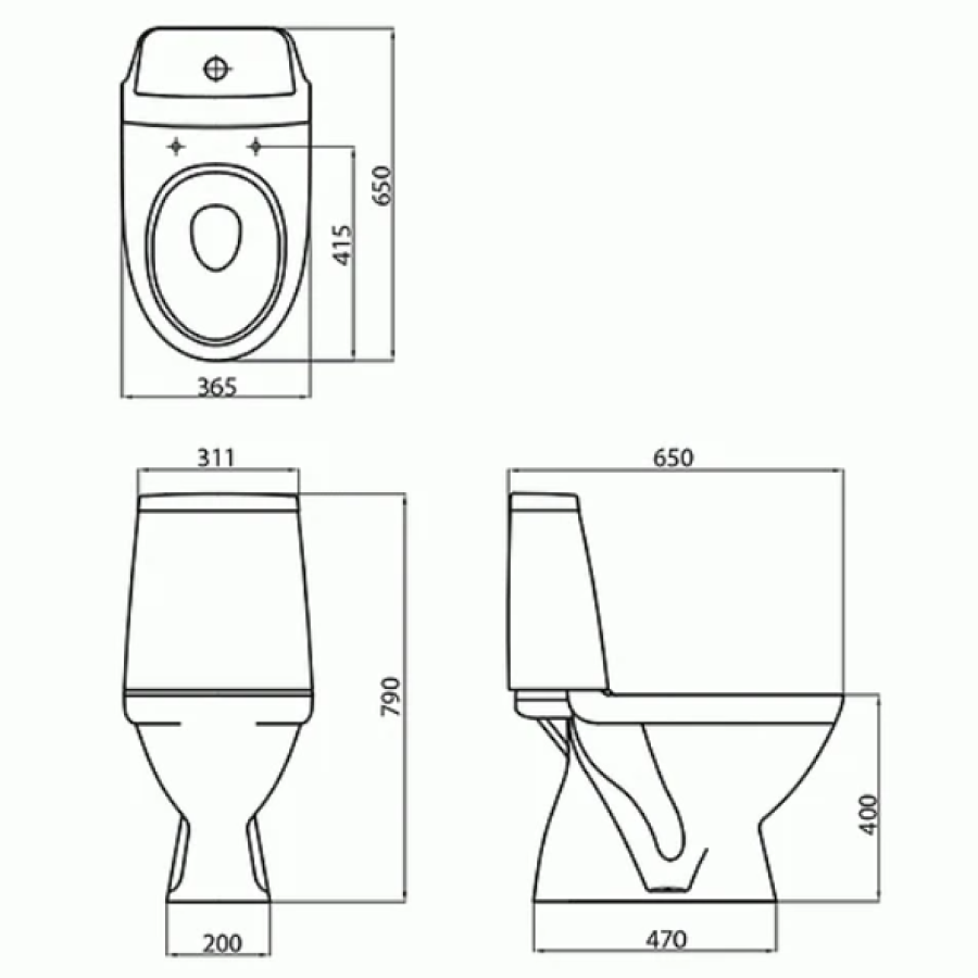 Унітаз-Компакт Kolo Modo з кришкою дюропласт soft-close (L39004000) - фото 5