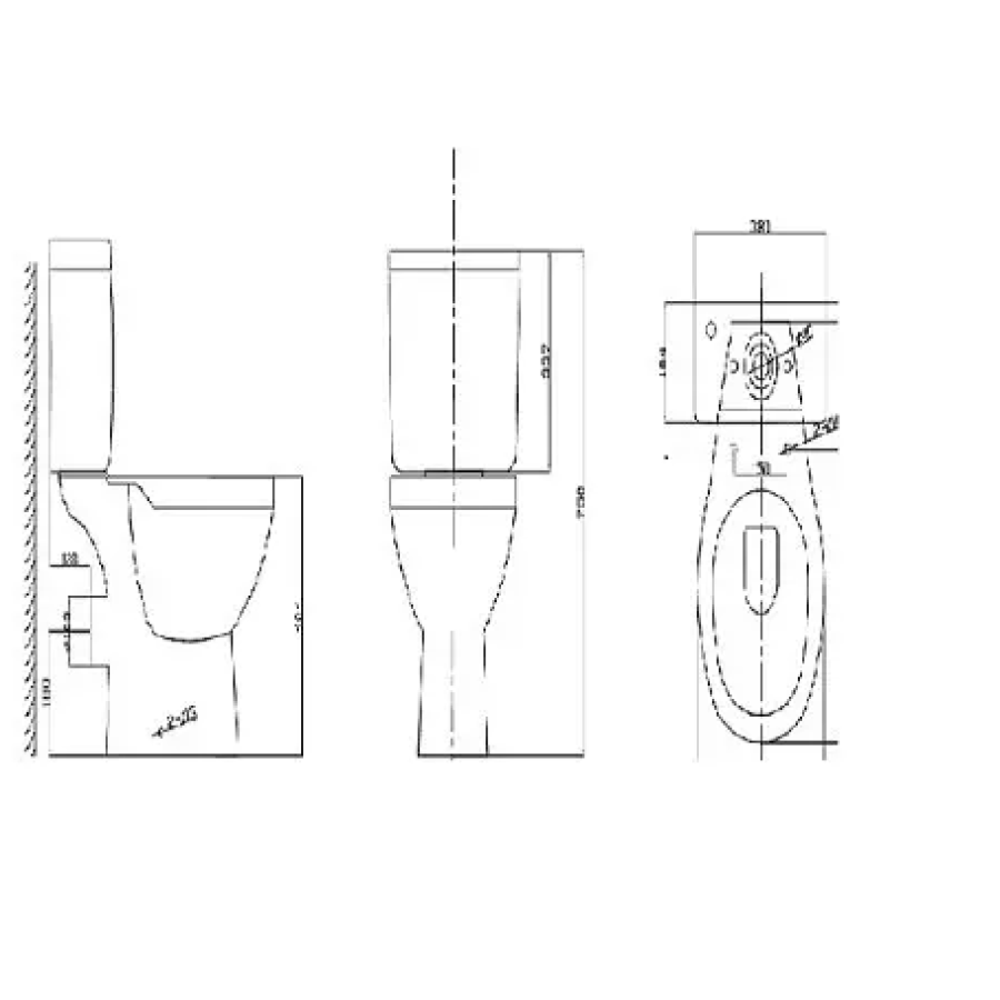 Унітаз- компакт безобідковий Basic A Vortex Flush, з кришкою soft-close, білий (1 сорт) PS212C01VW - фото 2