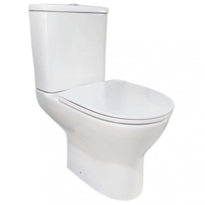 Унитаз-компакт безобедочный с крышкой DEVIT 3020147 Basic Round soft-close, белый