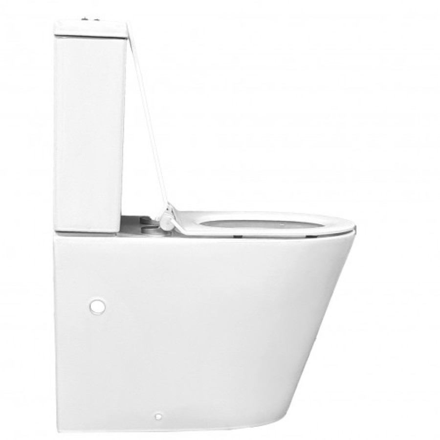 Унитаз компакт керамика MORI (чаша+бачок) RIMLESS с сиденьем UF 650*365*785 - фото 4