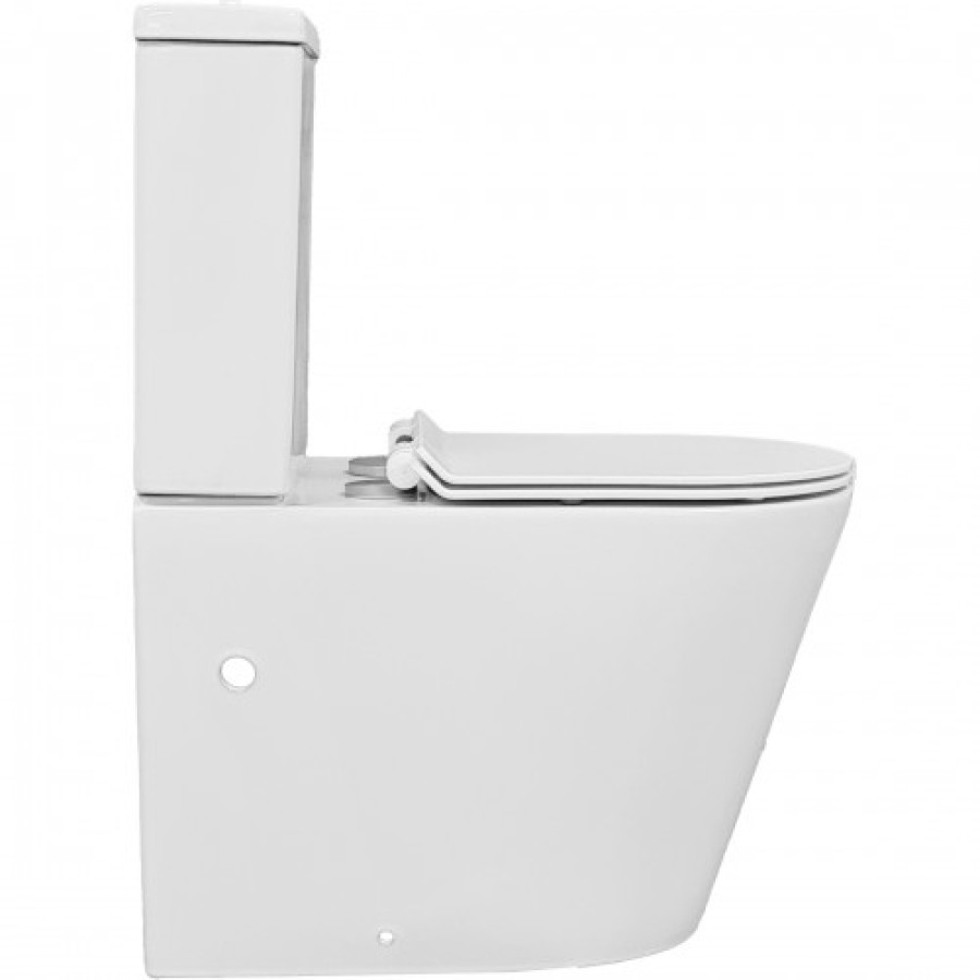 Унитаз компакт керамика MORI (чаша+бачок) RIMLESS с сиденьем UF 650*365*785 - фото 5