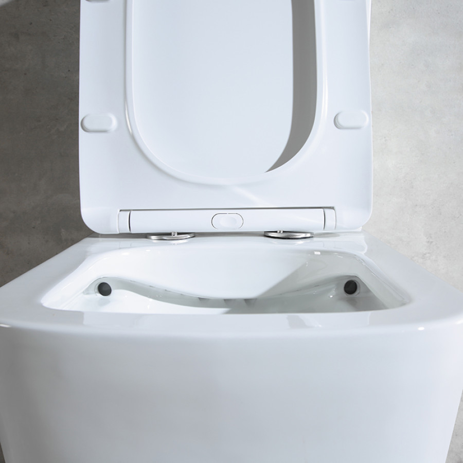 Унитаз компакт керамика TOSCANA (чаша+бачок) RIMLESS с сиденьем UF 650*365*785 - фото 2
