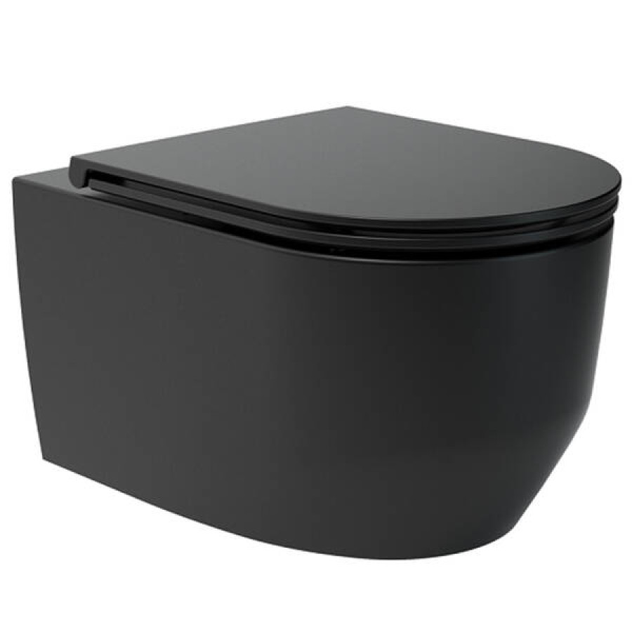Унитаз подвесной Devit 3030140B ART 3.0 с крышкой soft-close, Vortex Flush, черный мат - фото 1