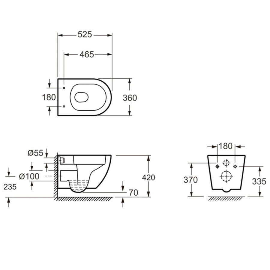 Унитаз подвесной Devit Aero 3810830 безобедочный с крышкой soft-close, Vortex Flush, белый глянец - фото 2