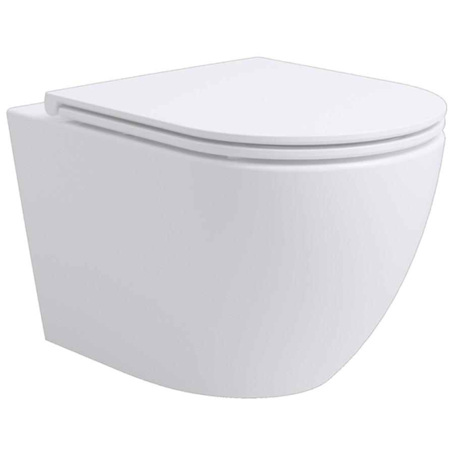 Унитаз подвесной Devit Aero 3810830 безобедочный с крышкой soft-close, Vortex Flush, белый глянец - фото 1