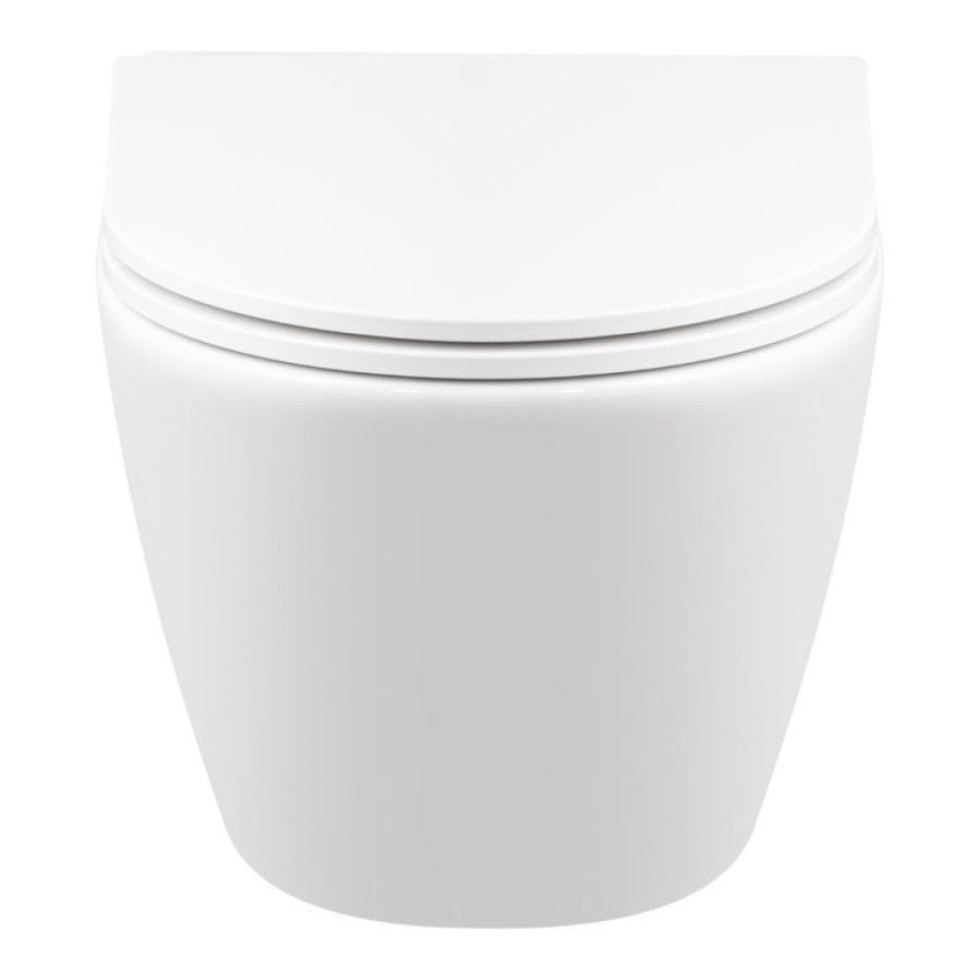 Унитаз подвесной Qtap Robin Ultra Quiet сиденье Slim Duroplast/ Soft-close/ Quick relase 490x370x360 - фото 2