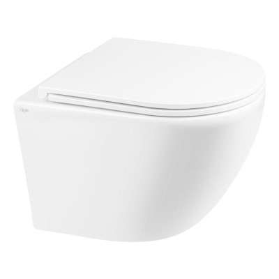 Унитаз подвесной Qtap Robin Ultra Quiet сиденье Slim Duroplast/ Soft-close/ Quick relase 490x370x360