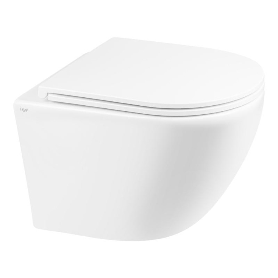 Унитаз подвесной Qtap Robin Ultra Quiet сиденье Slim Duroplast/ Soft-close/ Quick relase 490x370x360 - фото 1