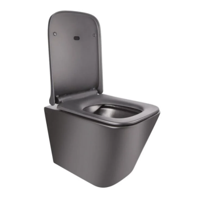 Унітаз підвісний Qtap Rimless 490х350 мм з сидінням slim duroplast/soft-close/ quick relase mat