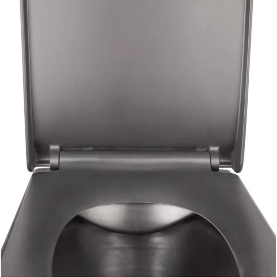 Унитаз подвесной Qtap Rimless 490х350 мм с сидением slim duroplast/soft-close/quick relase mat - фото 4