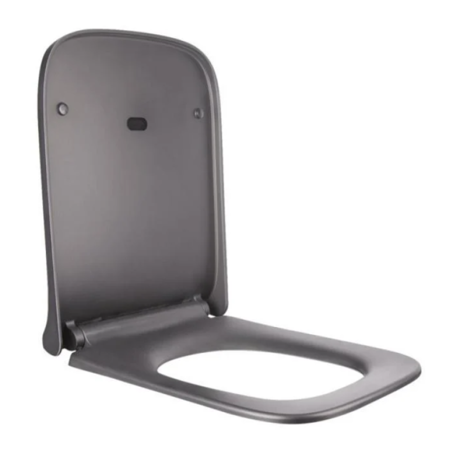 Унитаз подвесной Qtap Rimless 490х350 мм с сидением slim duroplast/soft-close/quick relase mat - фото 8