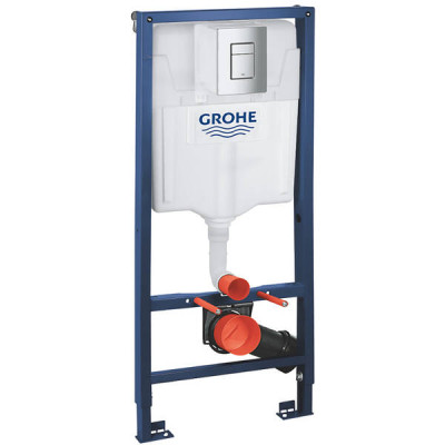 Установка для унитаза Grohe Rapid SL 38772001 с клавишей Skate Cosmopolitan хром